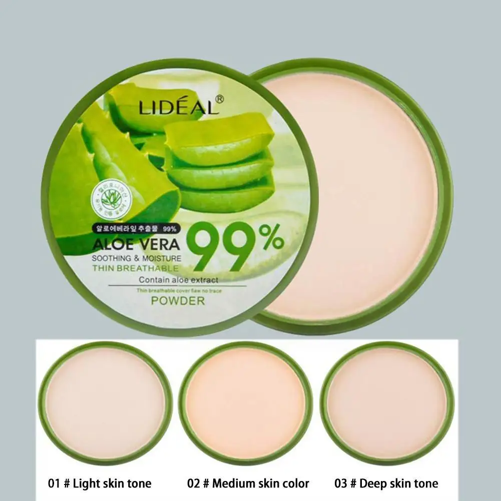 Aloe Vera Extract Powder Moisturizer Face Powder Makeup BB Concealer Bare Foundation Cream Foundation Air Cushion Makeup J0M7