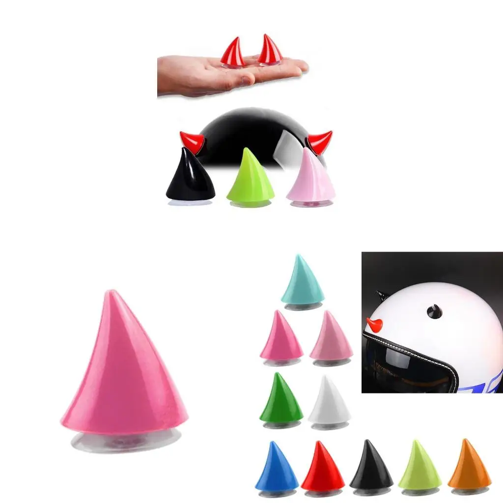 

Шлем милый декорирование рога Дьявола Привлекательные наклейки на мотоцикл всасывание