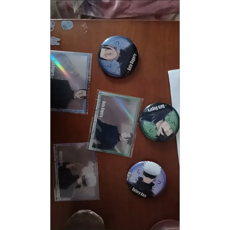 2025 جديد 6 قطع جديد 58 مللي متر أنيمي الليزر بطاقة بروش دبوس الكرتون تأثيري شارة الديكور هدية عيد ميلاد