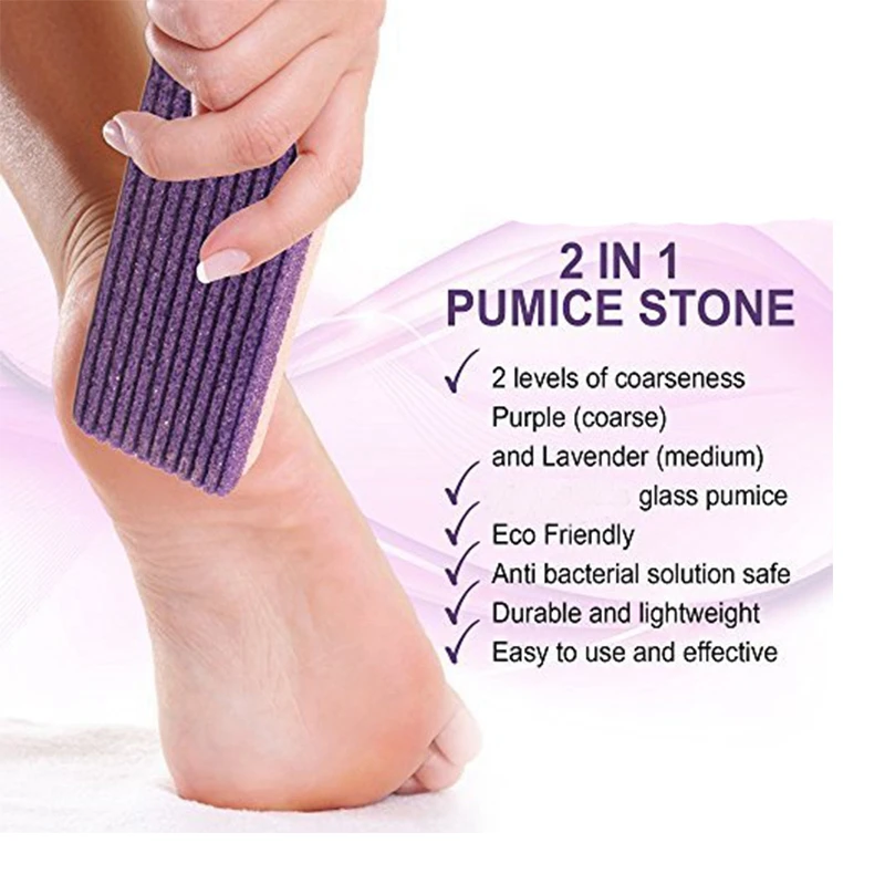 4 pezzi piede pomice spugna pietra Pedicure per piede callo esfoliante pelle dura rimuovere Pedicure Scrubber