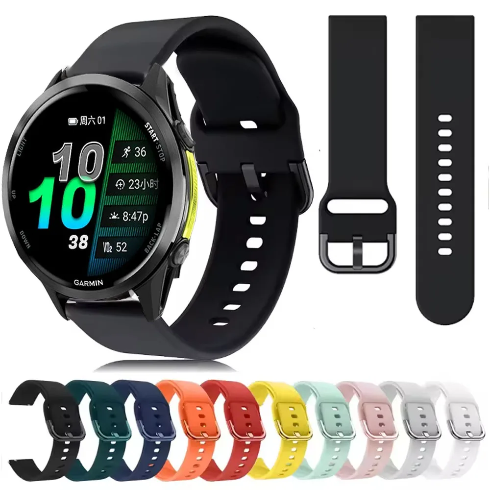Silikonband für Garmin Vivoactive 6/5/4/3Music/Move Luxe 20 mm 22 mm weiches Sportarmband Forerunner 570 970 745 965 645 245 55 165