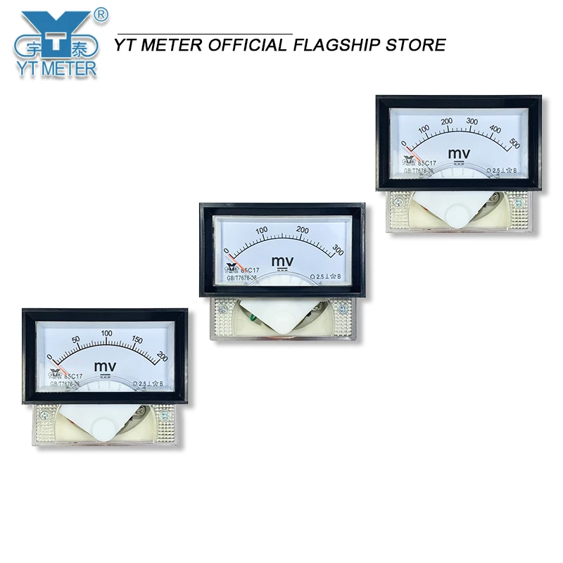 85C17 DC Millivolt Vôn Kế 50mV 75mV 100mV 200mV 300mV 500mV 1000mV Con Trỏ Đo Điện Áp Nhỏ 40*70Mm Màu Đen đồng Hồ