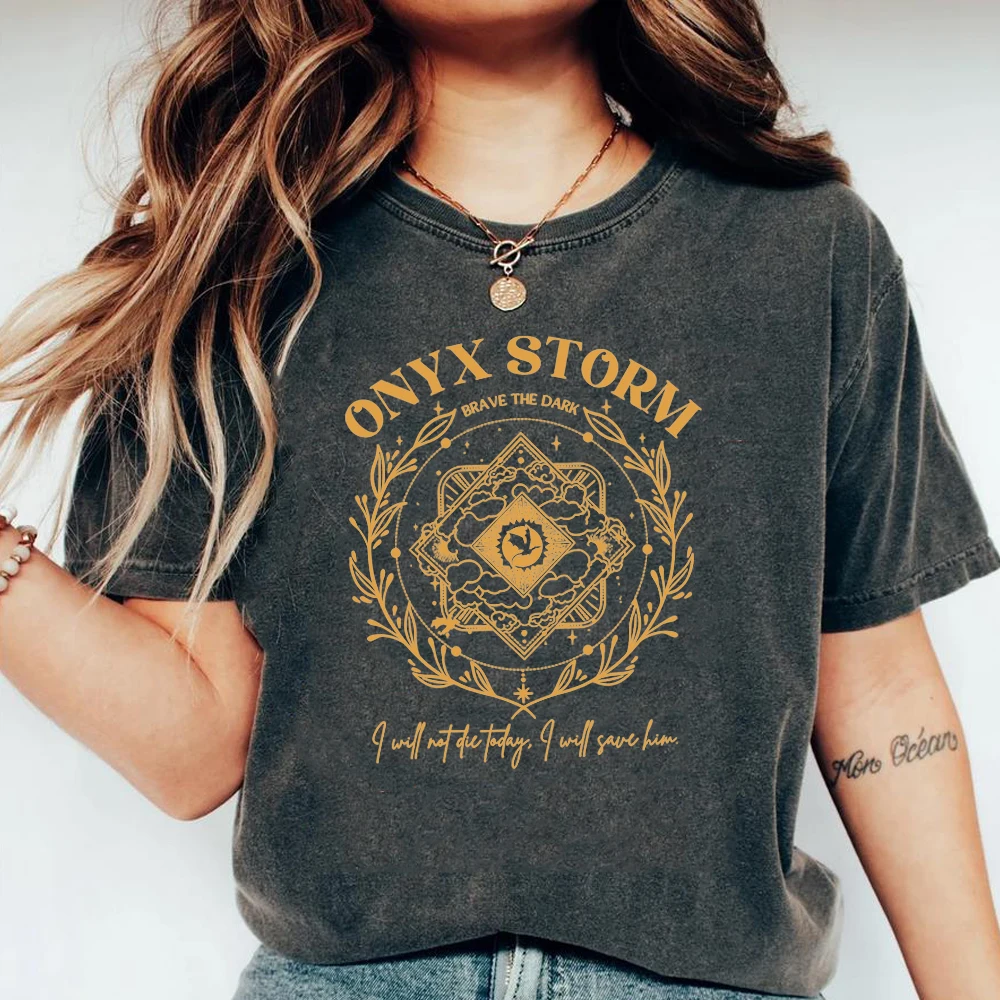 Onyx Storm Shirt Yarros Fourth Wing T-shirt Empyrean Series Iron Flame Ridoc Romantasy Fan Tees Dragon Rider Tee Bookworm Gifts