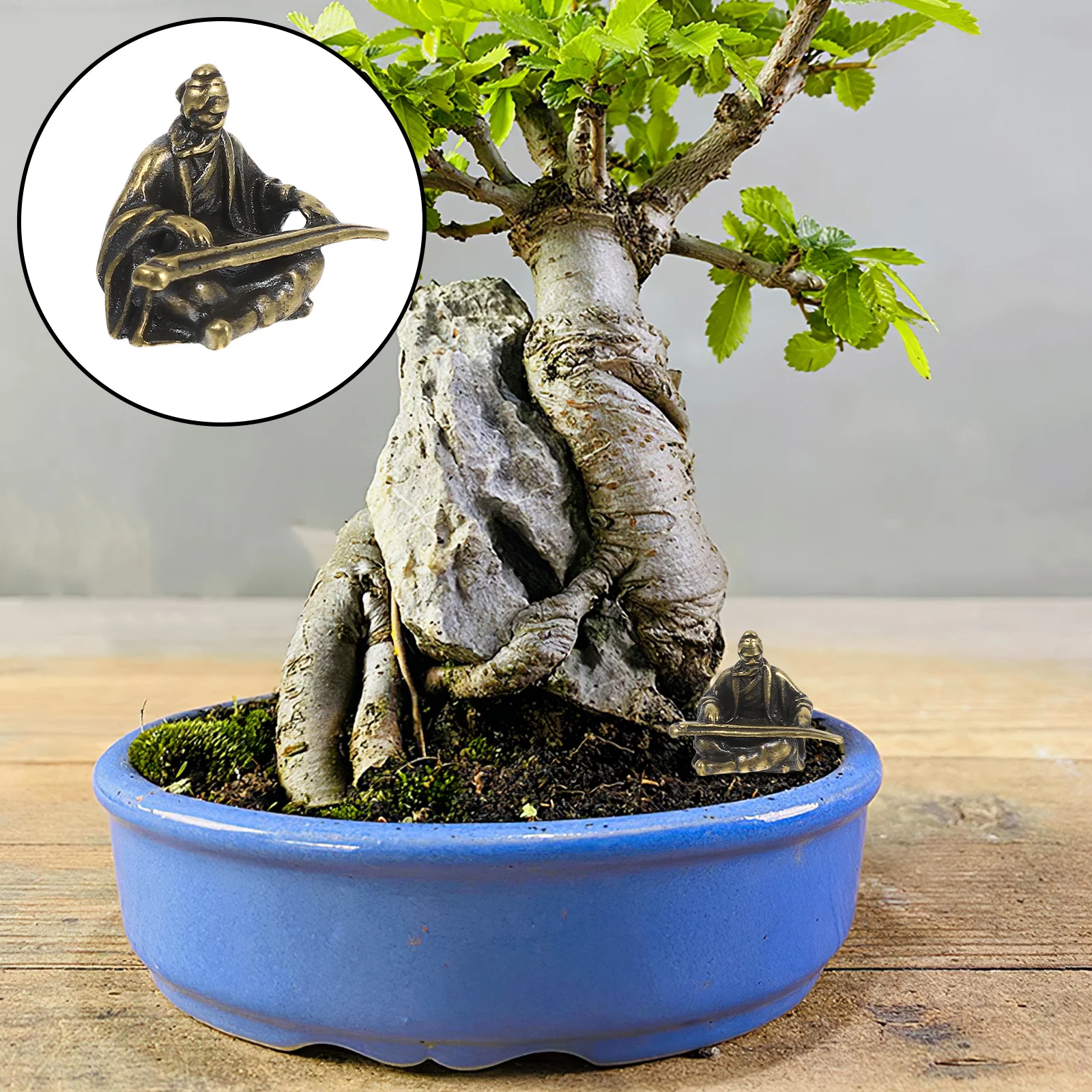 

Micro Landscape Ancient Figure Copper Statue Vintage Miniature Garden Bonsai Terrarium Decoration Accessories Mini Figures