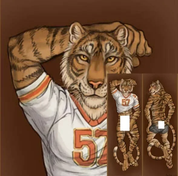 

2WAY/WT 60*180cm Dakimakura Anime Nekojishi Furry Tiger Double Sided Print Life-size Body Pillow Cover