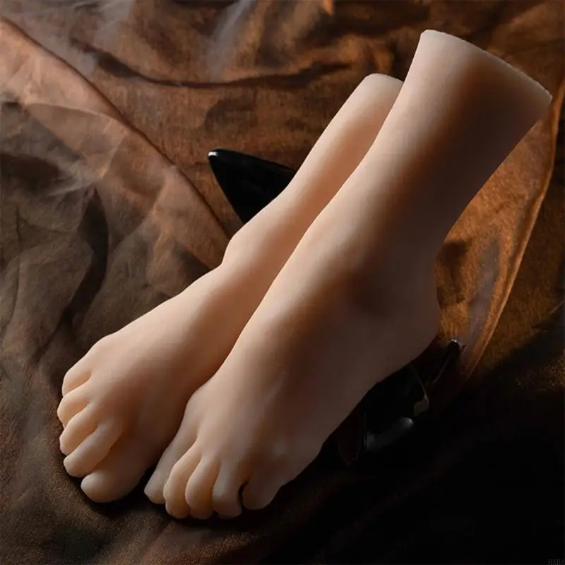 HXBA Realistic Female Foot Anatomy Model Size 38 for Art Supplies Teaching Fashion Props Sturdy TPE Construction