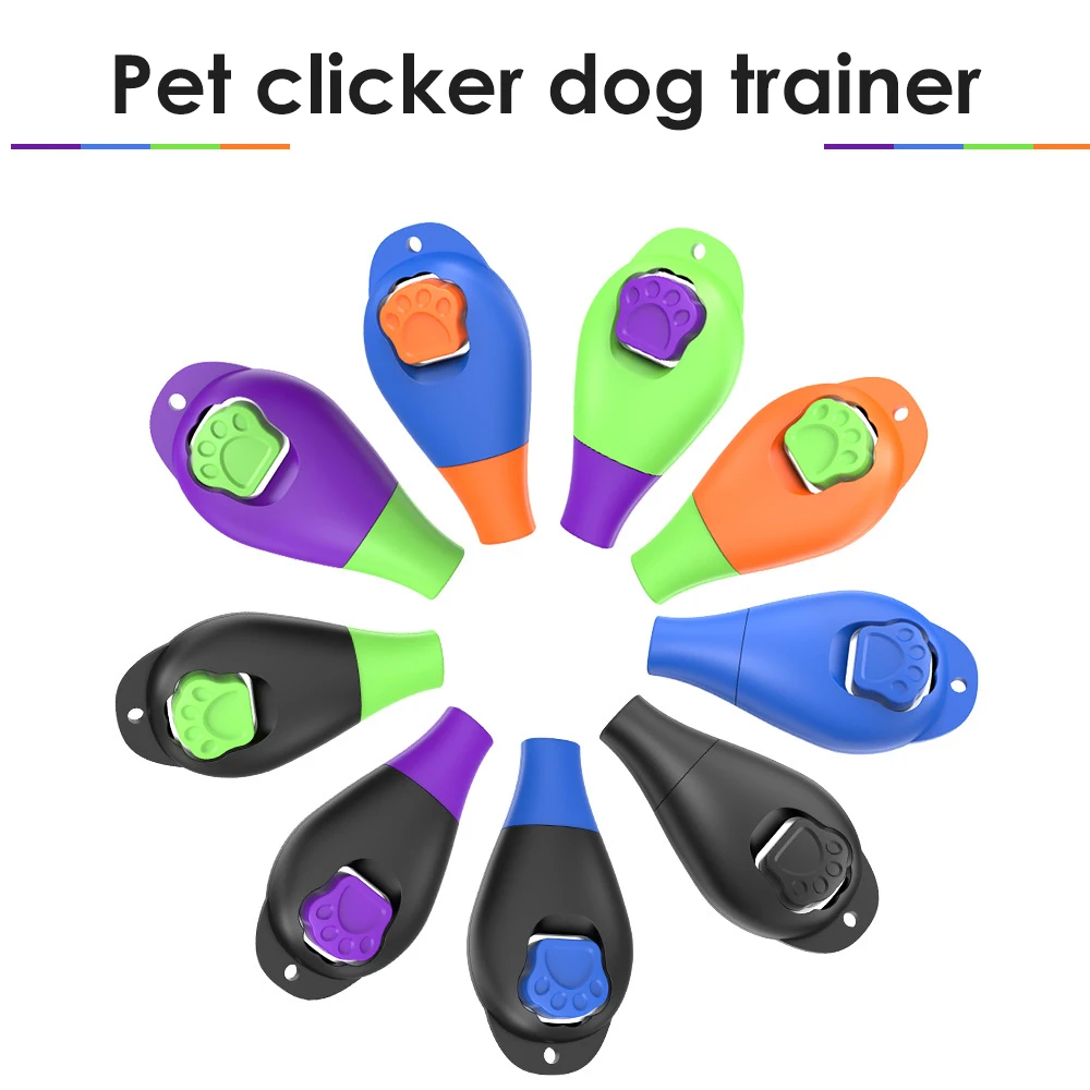 New pet clicker dog training device dog training sound two in one pet clicker whistle dog training device