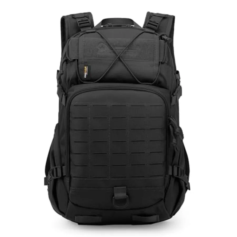 

Маленький тактический военный рюкзак для мужчин 25 л, рюкзак Molle из Cordura для походов, кемпинга, треккинга, черный, прочный, легкий, с системой MOLLE