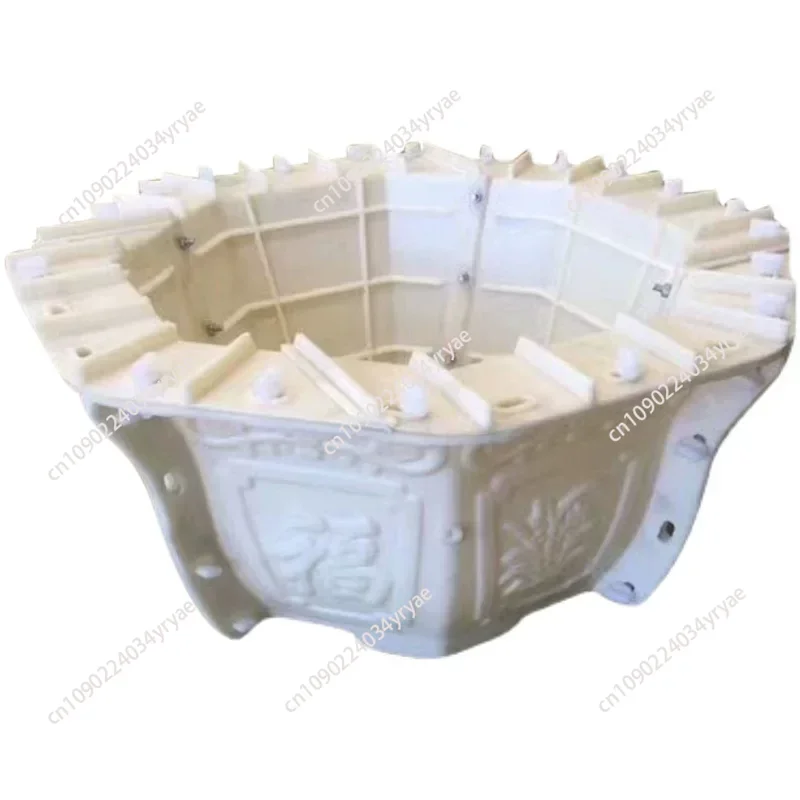 Cement Flower Pot Mould Garden Bonsai Concrete Rectangular Abrasive Tool Bottom Filling  Hexagonal Round Plastic Model
