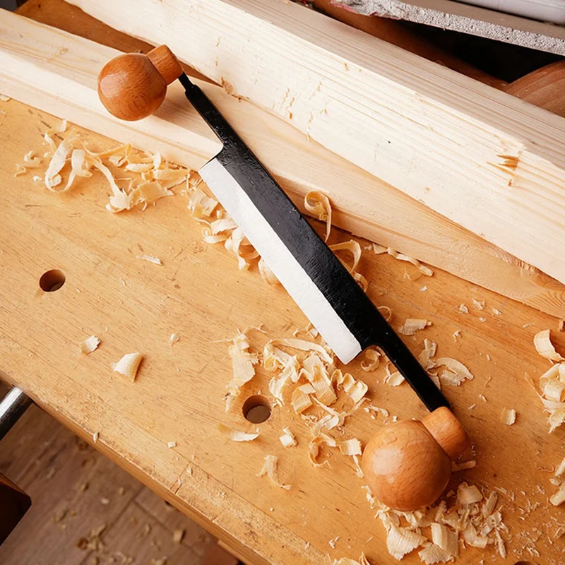 Holz bearbeitungs messer mit Klinge aus Kohlenstoffs tahl Holzent rindungs handwerkzeug Holzgriff zeichnen Holz bearbeitungs werkzeug, einfach zu bedienen