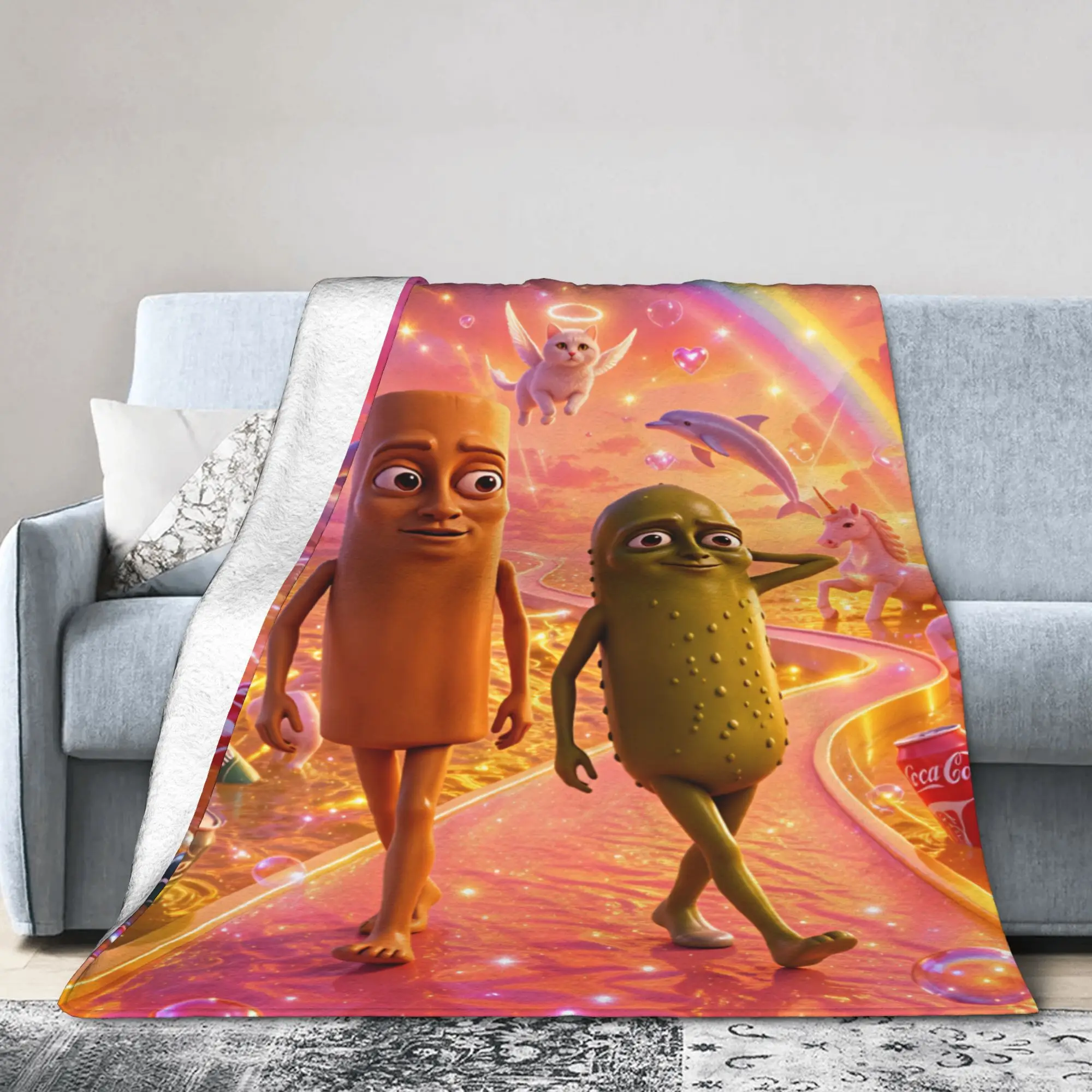 Tung And Pickle Dreamland Blanket Quality Soft  Bedding Throws Winter Plane Travel Living Room Casual Bedspread