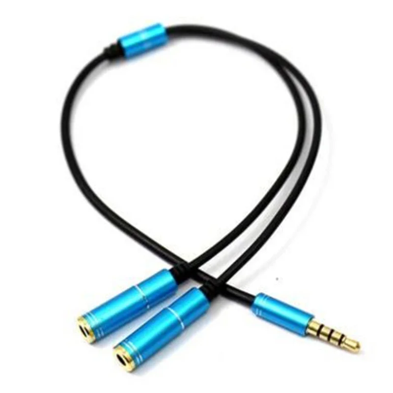 Conector de 3,5mm, 1 macho a 2 hembra, divisor de Cable de conexión de auriculares para teléfono móvil Universal, MP3, MP4-15