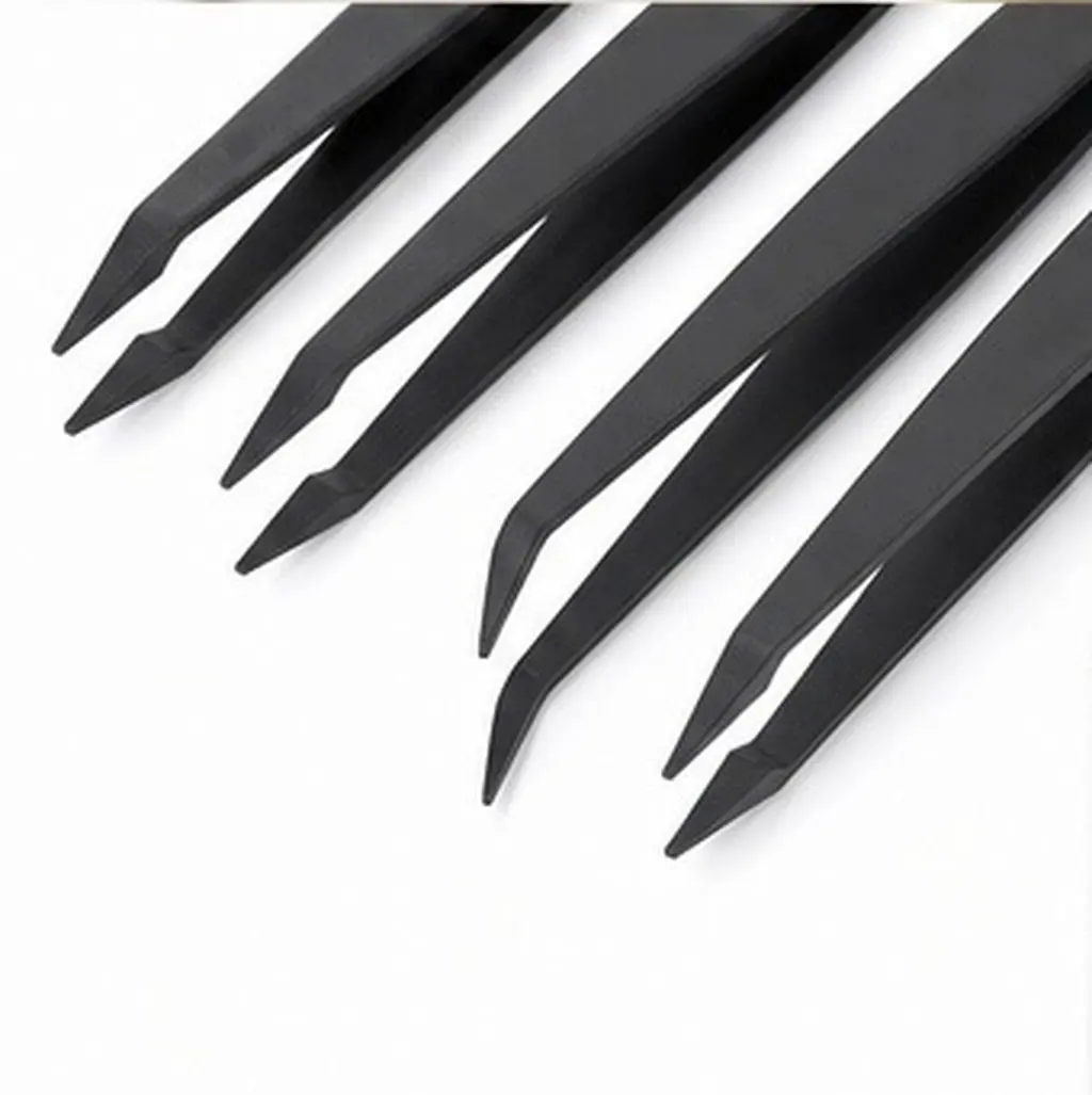 10Pcs Plastic Precision Tweezers Pointed Tip Small Tweezers for Crafts Electronics Jewelry Making Art Painting DIY Projects Anti