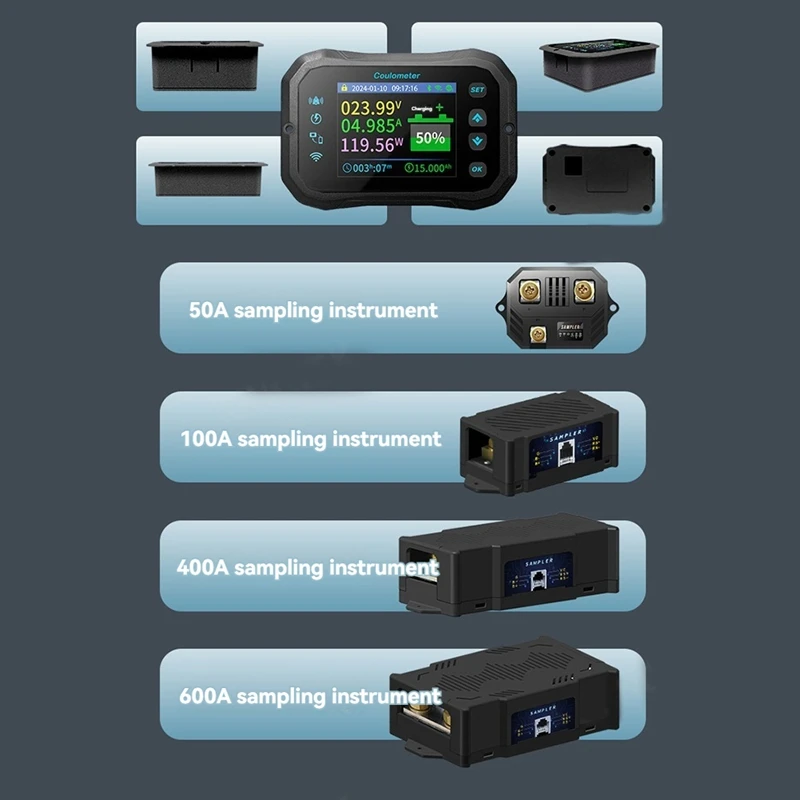 TOP Wifi Coulomb Meter- Power Volt-Ammeter For Lithium & Lead Acid Batteries, RV Battery Capacity Indicator & Monitor