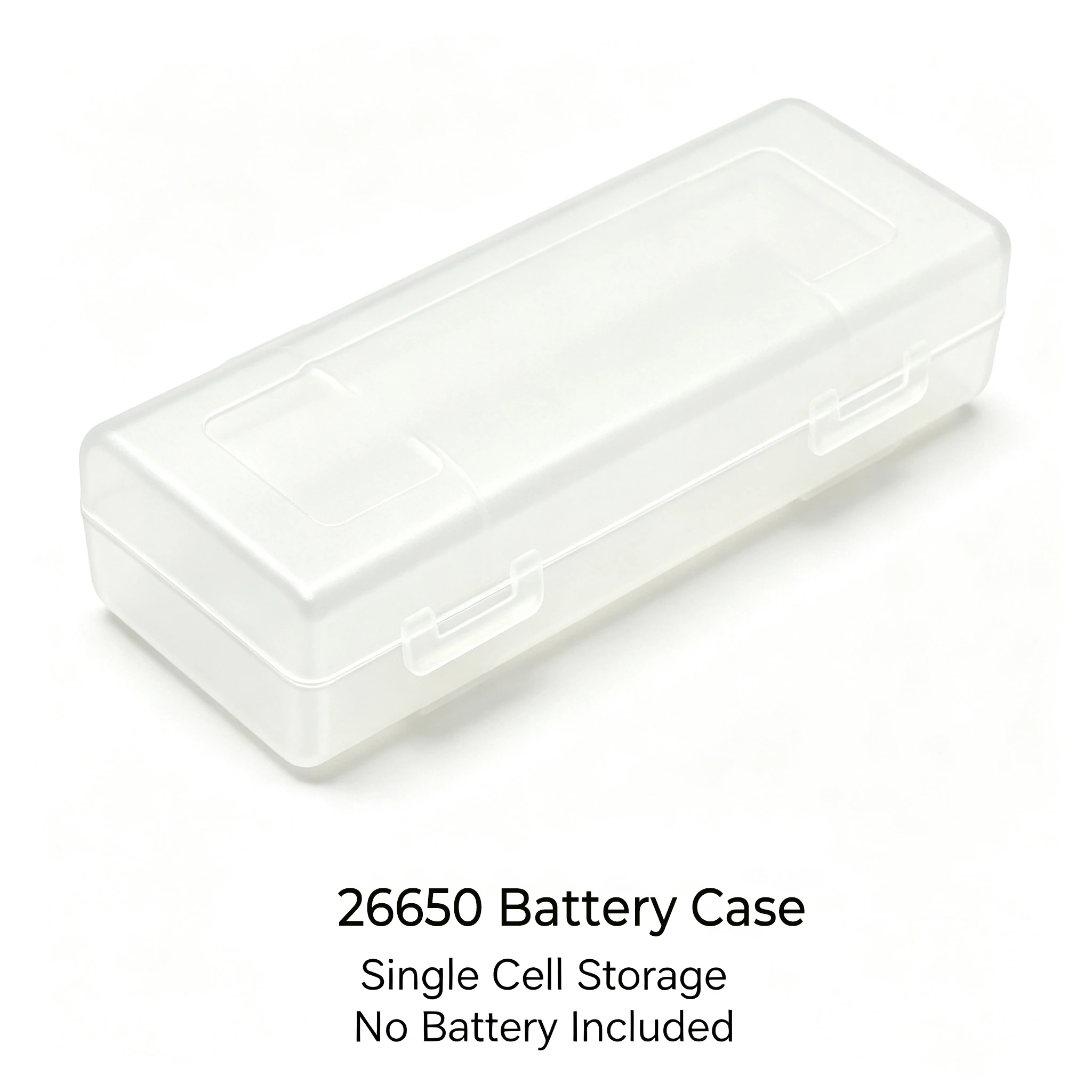 Dhigh 6/10PCS 26650 Battery Case Hard Plastic Water‑Resistant Single‑Slot Holder with Clip Fits Flat & Button Top 26650 Cell