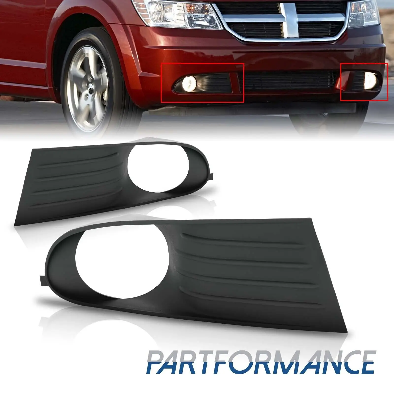 Front Bumper Fog Light Lamp Cover  For Dodge Journey  2009 2010 2011 2012 2013 5178285 5178284 fog light cover