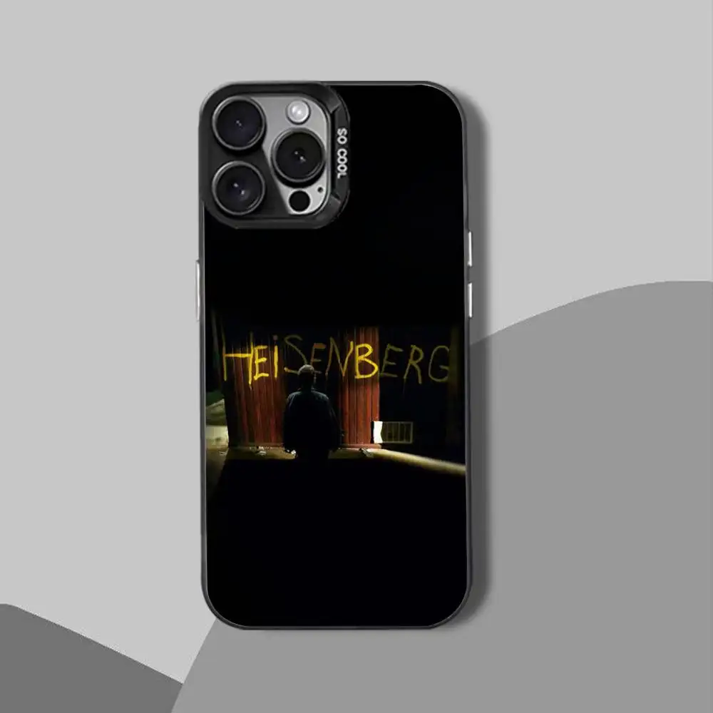 Etui na telefon H-HeisenbergS Bad BreakingS do iPhone'a 12, 16, 11, 14, 13, 17, 15, E, Max, Plus, Air, Pro, Mini, czarne, odporne na wstrząsy.