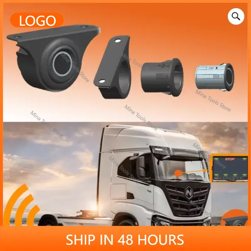 OSD Video Overlay Parking Sensor System Blind Spot Detection OSD Warning Display For Commercial Vehicle Bus Truck Refuse HGV