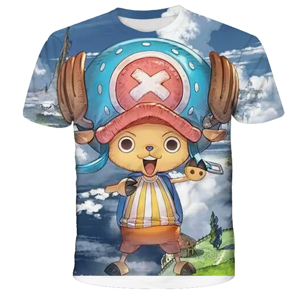 

Summer New One Piece Cartoon Cosplay T-shirt Monkey D. Luffy Boy Short Sleeve The Casual T Shirt Streetwear Anime 3D Print Tops