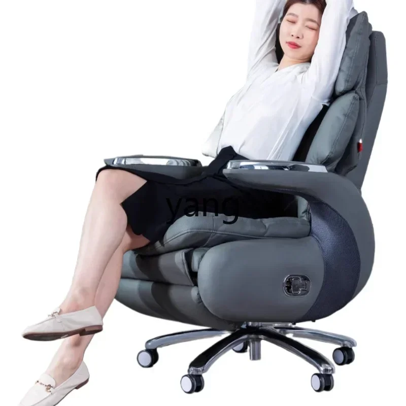 

LTT electric comfortable boss chair reclining leather business office computer light luxury desk chair