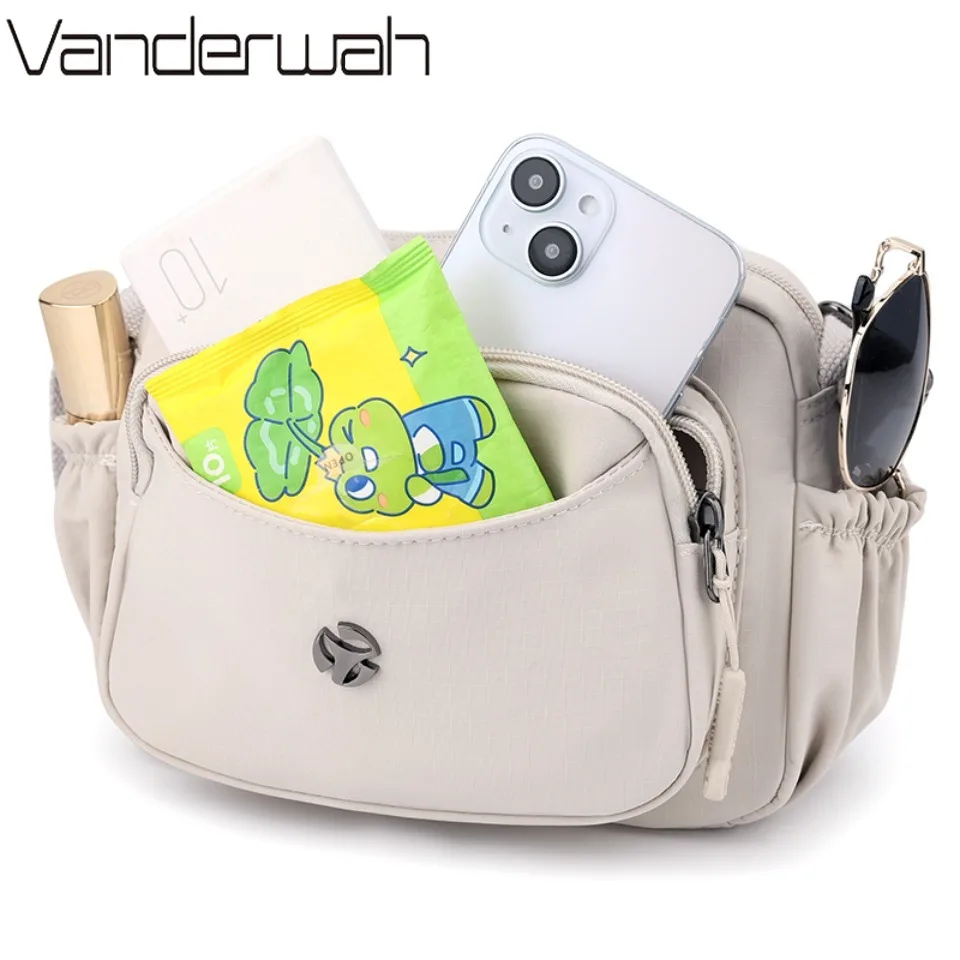 

Solid Color Nylon Shoulder Crossbody Bags for Women Mother Lightweight Waterproof Small Square Bags for Outdoor Travel Daily Use