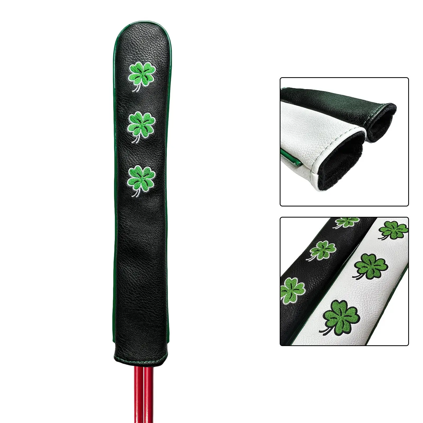 Waterproof Golf Head Cover Leather Alignment Rod Shield Club Protection Guard Holder for Golf Practice Gear