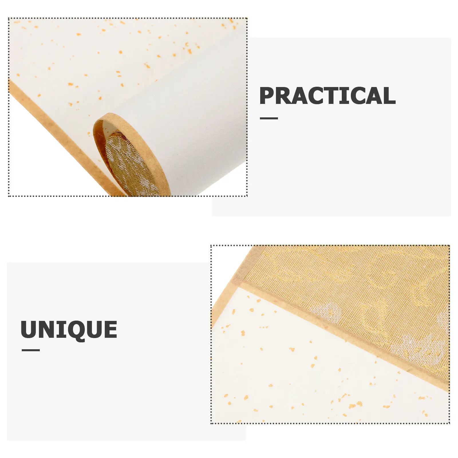 Elegant Blank Xuan Paper Roll with Wooden Rods for Ink Painting Calligraphy Practice Wedding Invitations Ceremony Display Wall
