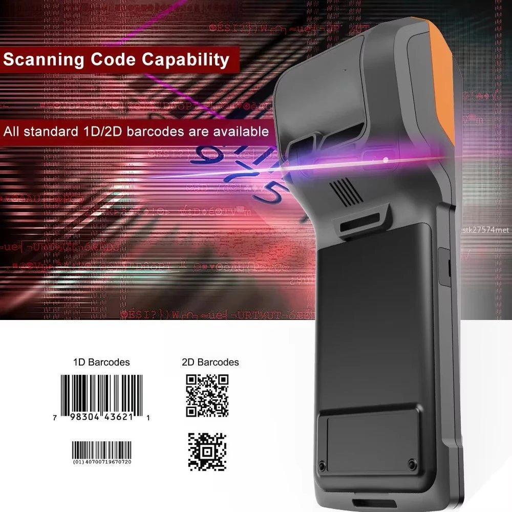 Hot Sell Android 14.0 Supermarket Portable POS Machine with Bluetooth & USB Connectivity 5MP Camera 3GB RAM 3000mAh Battery