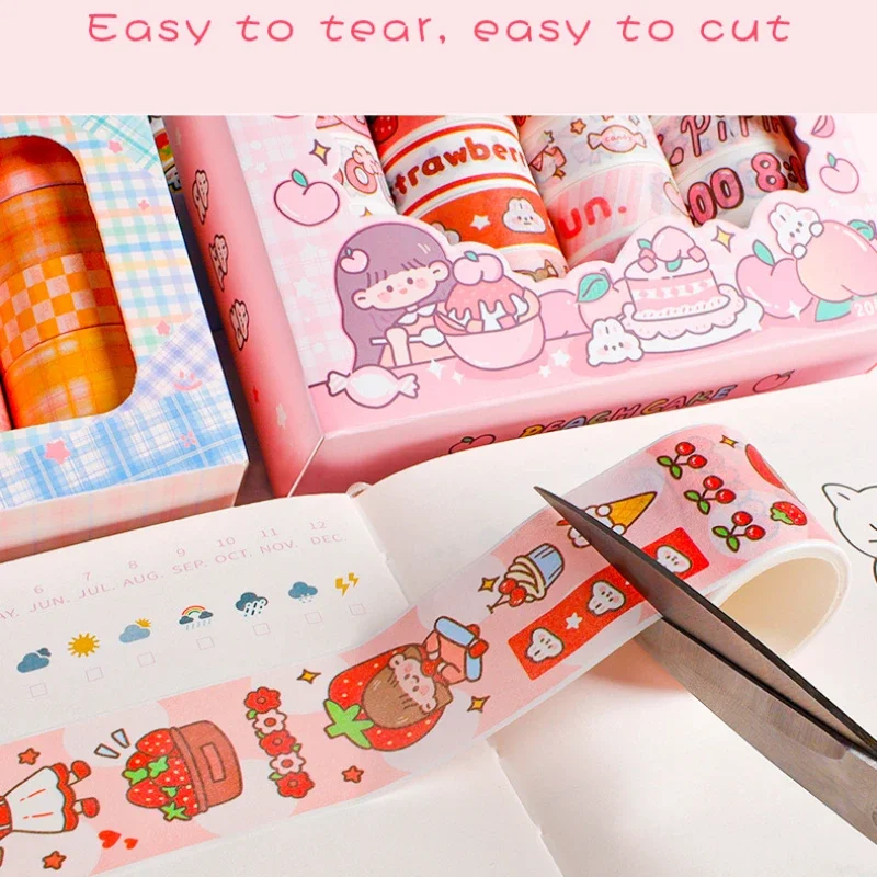 

20 Rolls of Hand Account Washi Tape, Cute Cartoon Stationery Washi Tapes, Cute and Fun Aesthetic Stationery, Stickers Stationery