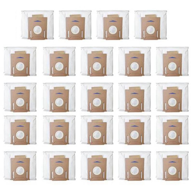 24Pcs For ECOVACS DEEBOT OZMO T8 Robot Vacuum Cleaner High Capacity Leakproof Dust Bag Replacement Accessories Parts Kit