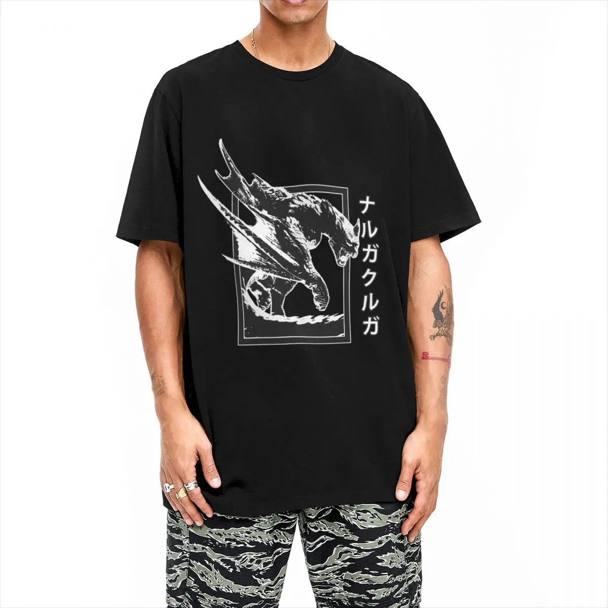 Casual Nargacuga MHW Monster Hunter World T Shirt For Men Women Round Neck Short Sleeve Top Tee Cotton Summer Clothing