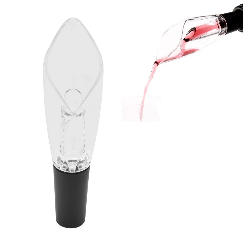 Premium 2-in-1 Wine Decanter Spout No Drip Red Wine Aerating Pourer Wine Aerator Dispenser Home