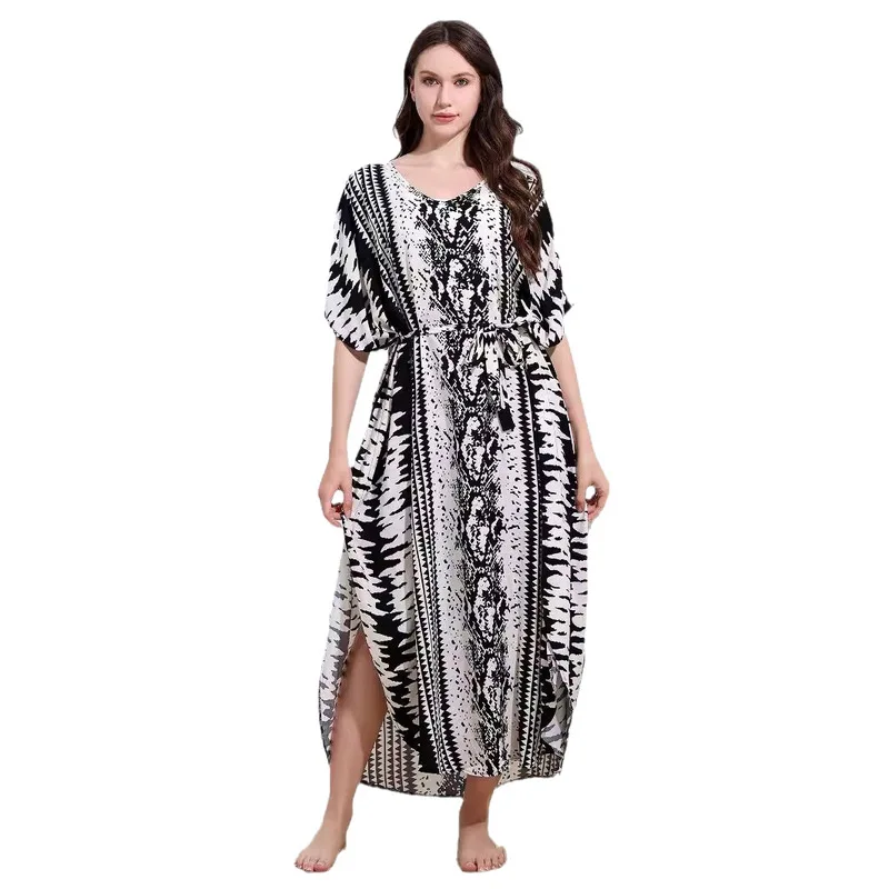 Women Rayon Beach Cover Up Swimsuit Wrap Cardigan Bikini Outerwear Lightweight Breezy Sun Protection