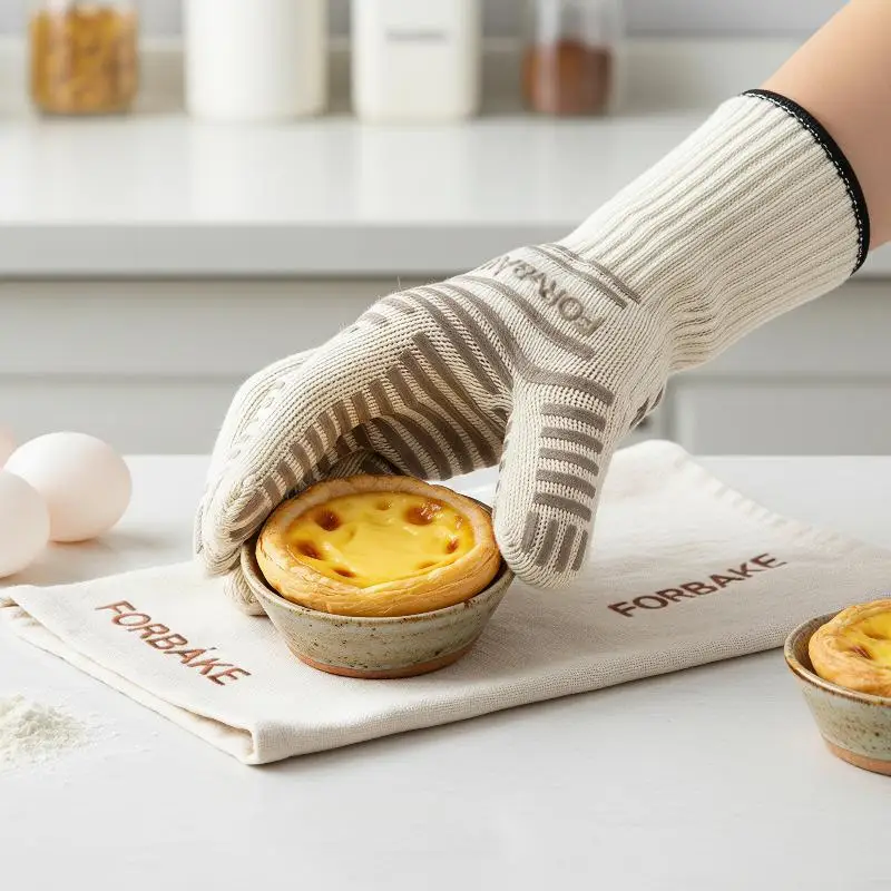 High Heat Resistant Gloves 260 Degree Celsius Heat-Resistant Gloves Export Quality Baking Microwave Glove Kitchen Utensils Thick