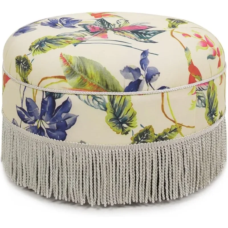 

Yolanda Ottoman, Off-White/Floral