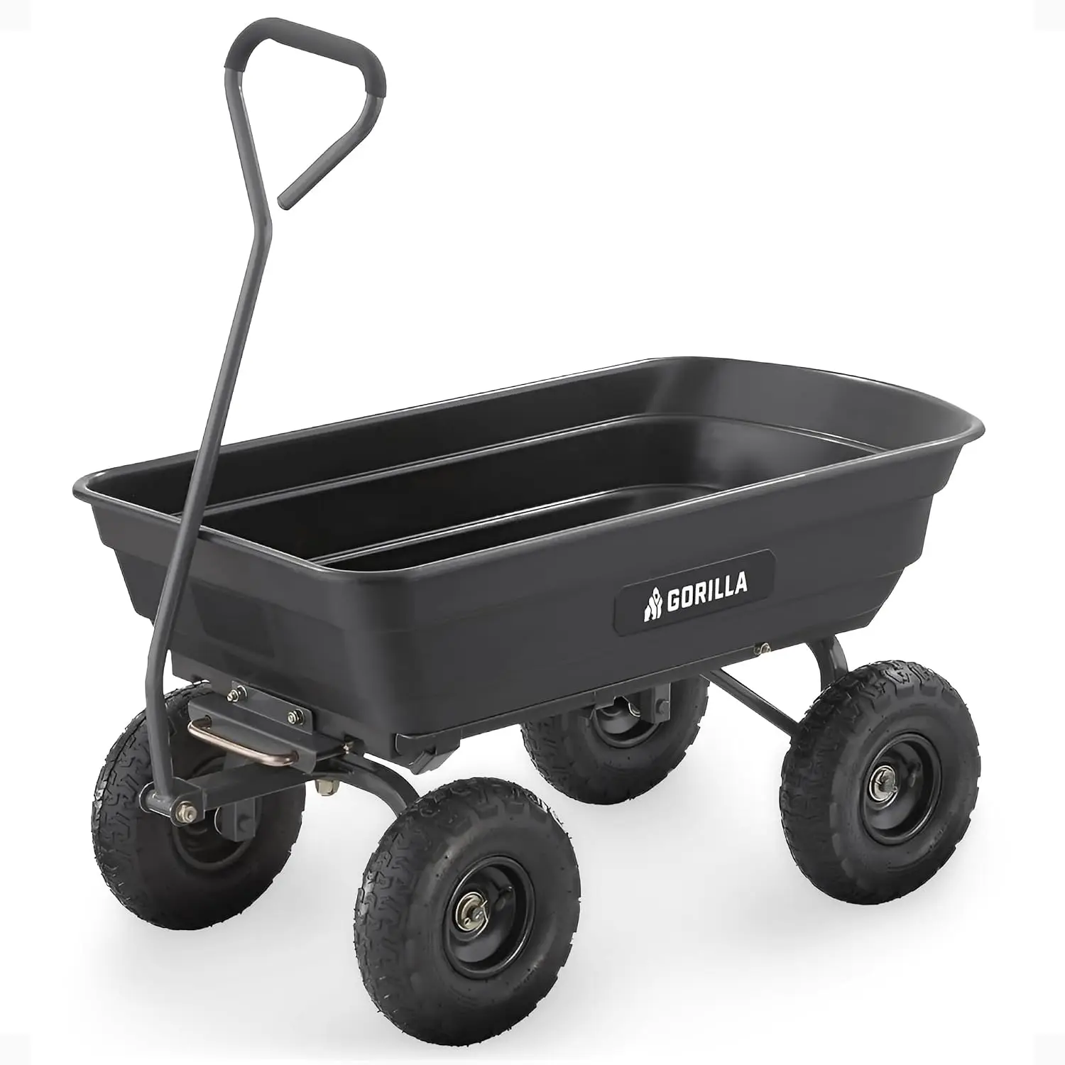 Poly Garden Dump Cart Wagon with Quick-Release, 4 Cu Ft Capacity, 600 lb Weight Capacity