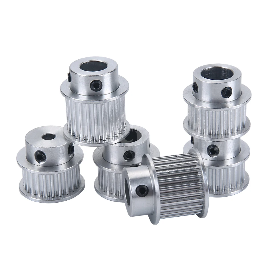 HTD3M 24T مؤقت اشتعال بكرة 10/15/20 مللي متر عرض الحزام 5/6/6.35/7/8/10/12 مللي متر تتحمل AF مسننة بكرة عجلة 24 الأسنان والعتاد بكرة