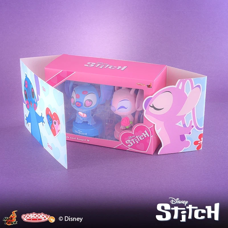 Hot Toys Star Baby Beflockung Stitch&Angel Valentinstag-Kollektion Cosbaby (S) Mini-Sammlerpuppen-Set Paar-Spielzeug Festival-Geschenk