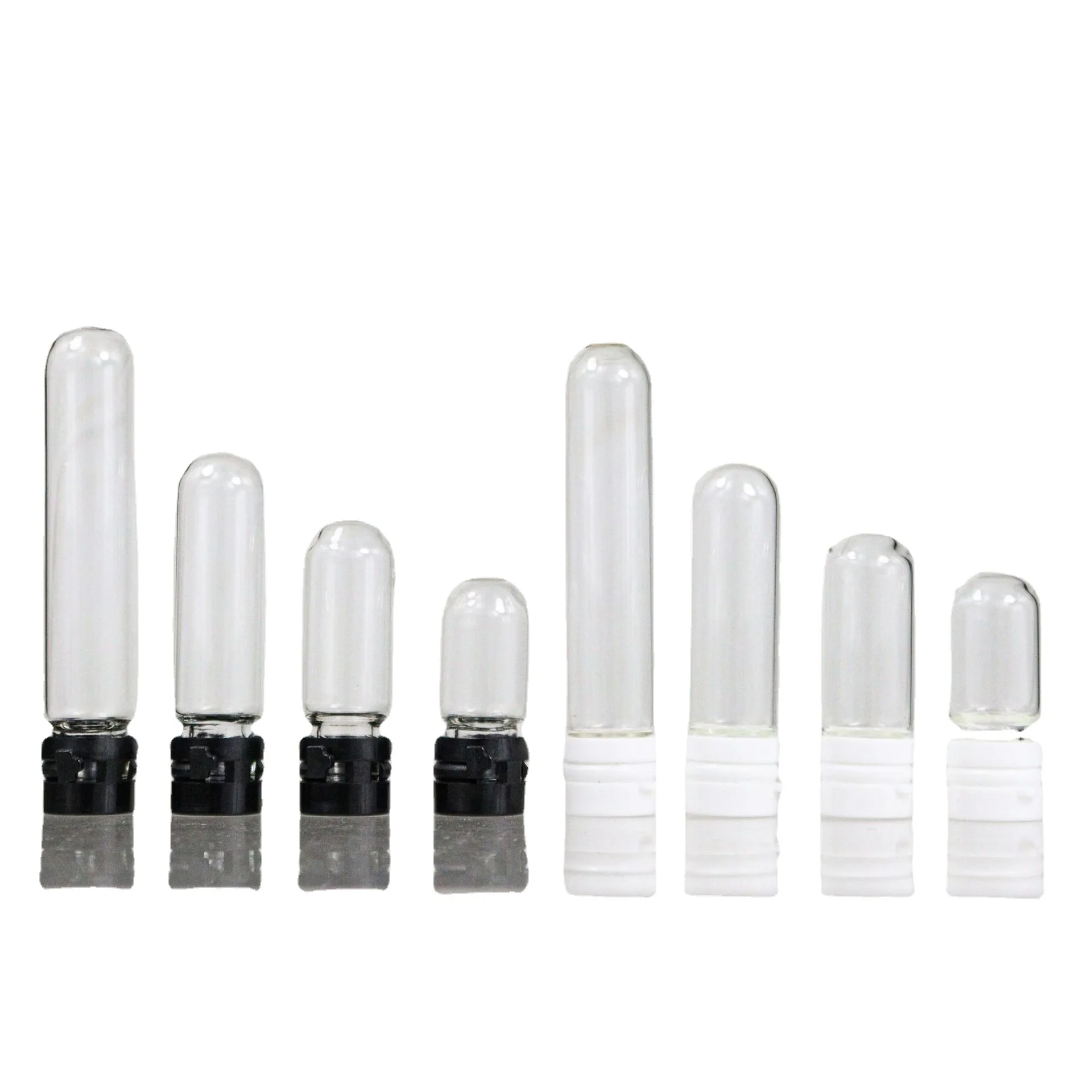 100pcs 1.5/2/3/5ml Transparent Empty Cosmetic Glass Container Essential Oil Accessories Perfume Vial Mini Tear Cap Sample Bottle