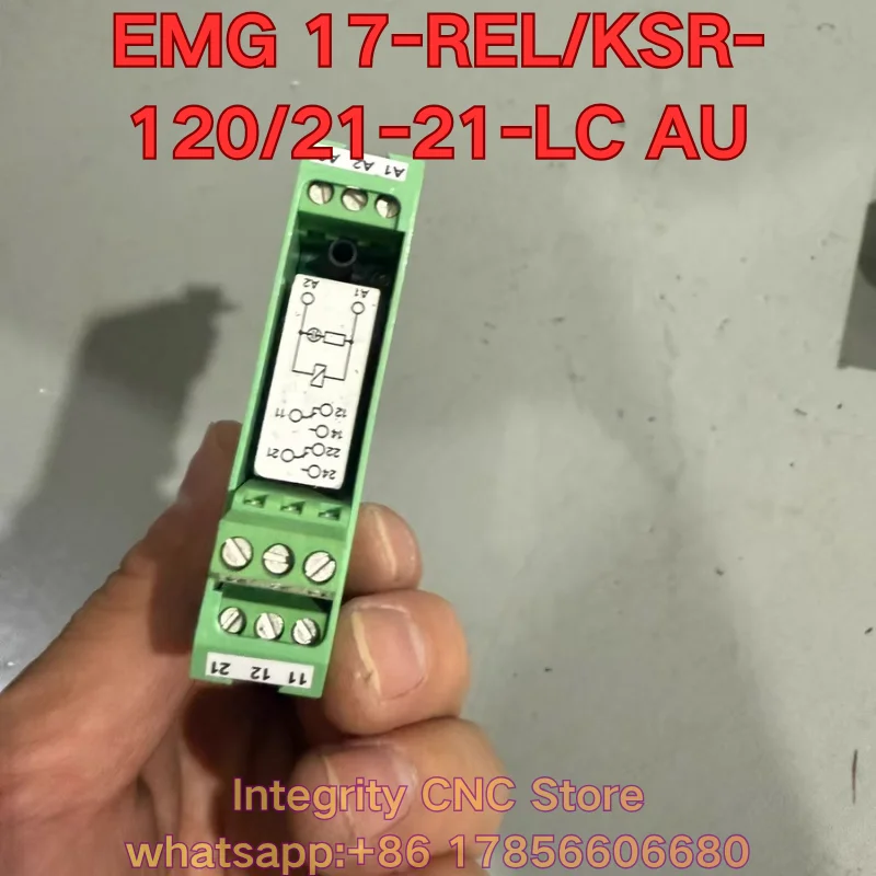 Second-hand  EMG 17-REL/KSR-120/21-21-LC AU PLC module 2941455 functional test is normal