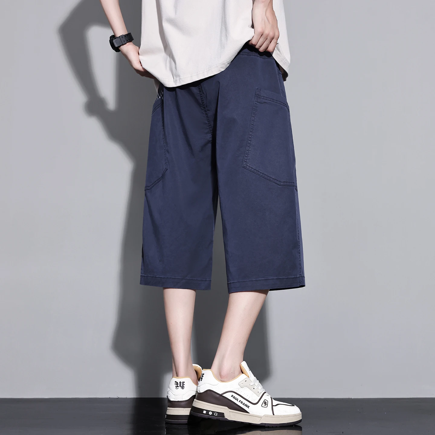 High Quality 2026 Summer Thin Lyocell Cargo Shorts Men Breathable Pants Streetwear Work Casual 3/4 Shorts Man Plus Size - view 3