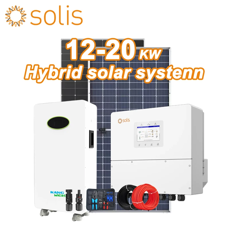 Hybrid Power System Complete 12Kw 15Kw 20Kw Solar Energy Storage System Residential With Photovoltaic Panels