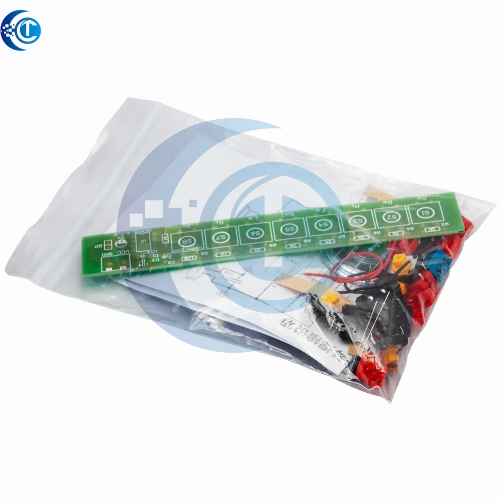 Student Electronics Experiment DIY Kit, All-in-One Electronic Components Pack with NE555 Chip and Piano Organ Module