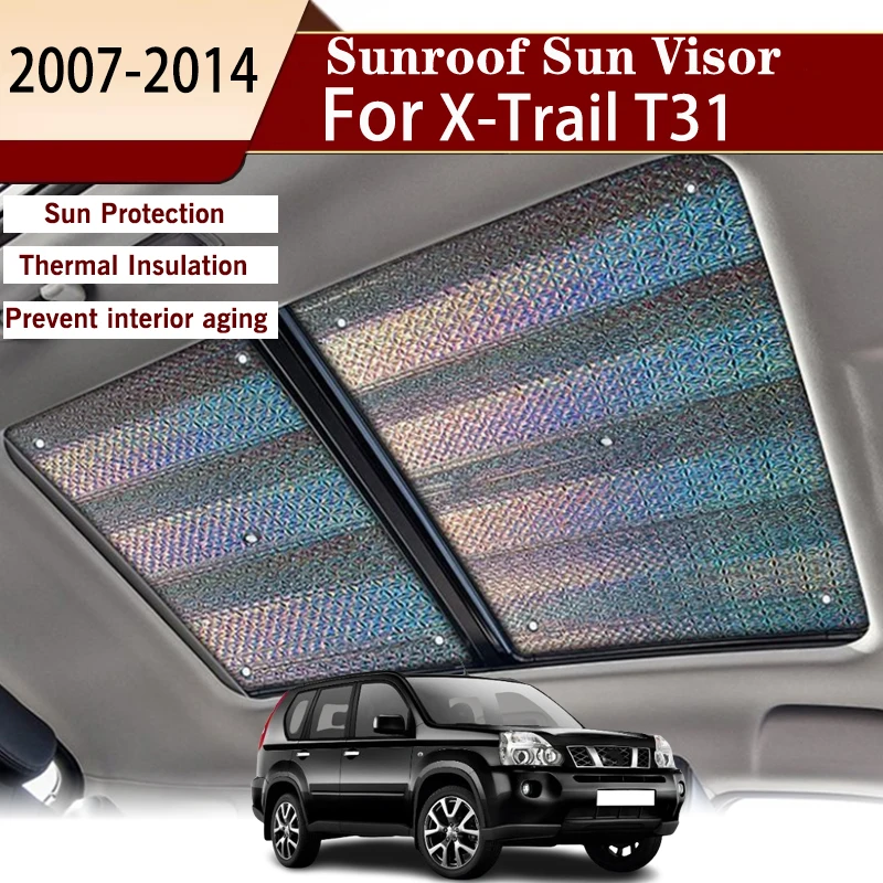 

Car Sunroof Sunshade Curtain For Nissan X-Trail X Trail T31 2007-2014 2008 2009 2013 Curtains skylights Roof Sunshade Visor Auto