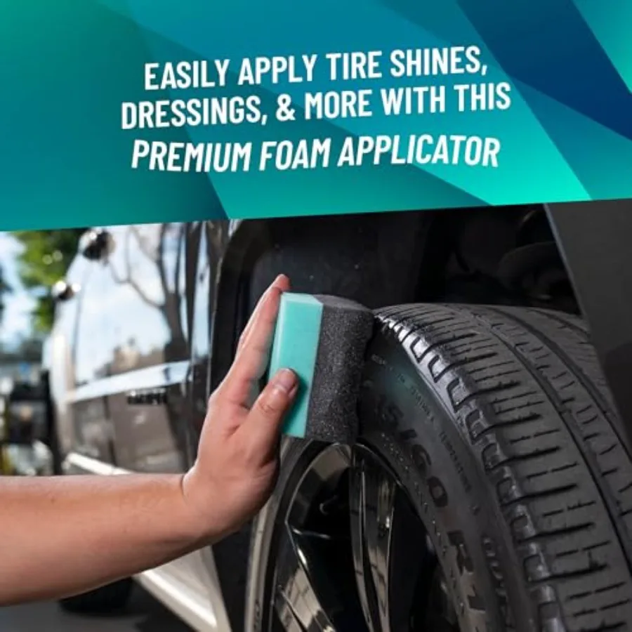 Wonder Wave Durafoam Tire Shine Applicator Pads - Foam Pads for Applying Tire Dressings, Protectants, Wax, Polish and Car Detai view 2
