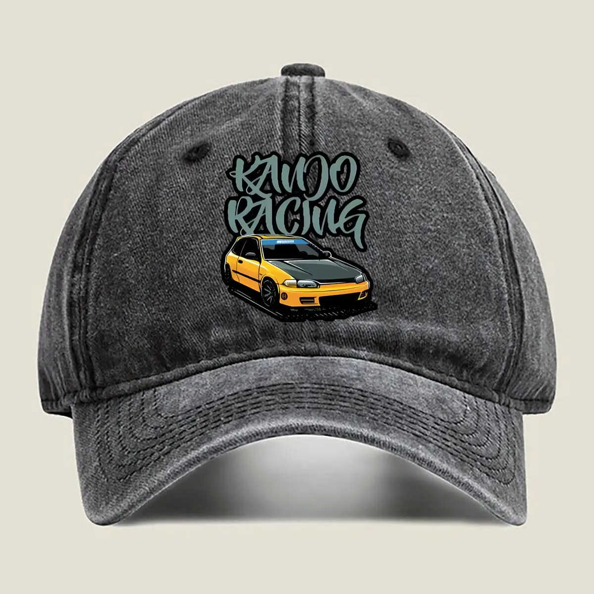 

Kaido Racing Car - Themed Street Art Washed Baseball Cap