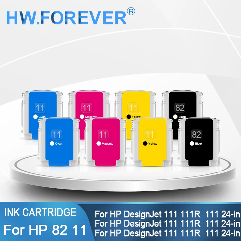 

For HP 11 82 Compatible Ink Cartridge With Chips For HP Designjet 111 111R Printer C4836A C4837A C4838A Ink Cartridge