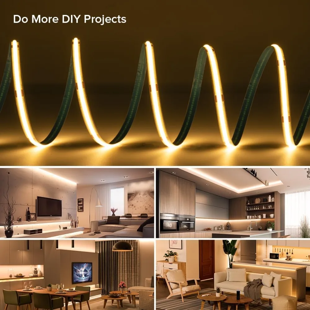 12 فولت COB LED قطاع ضوء الكثافة شريط مرن أضواء الشريط تويا الحياة الذكية واي فاي التحكم PIR الاستشعار غرفة ديكور ل أليكسا جوجل