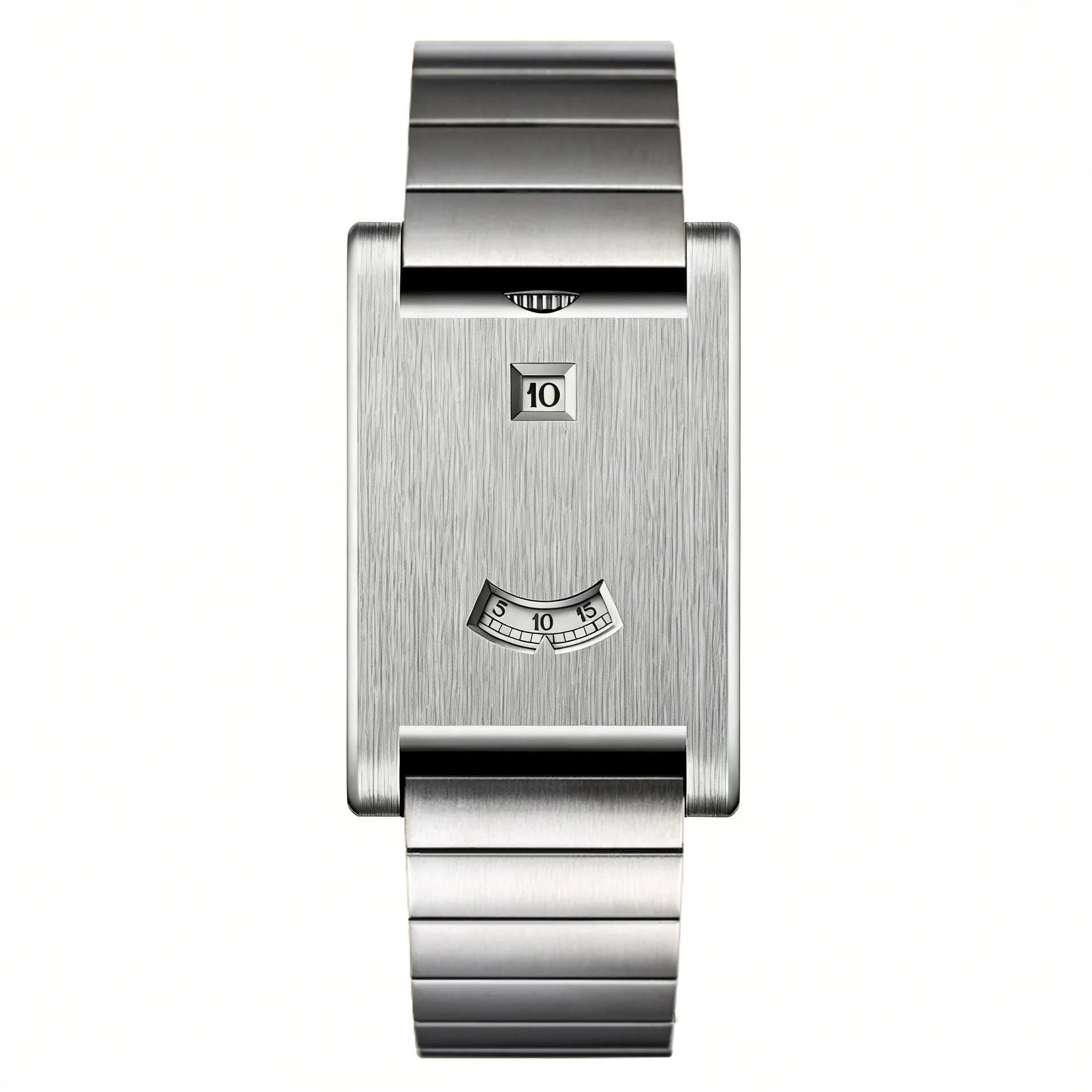 Square Quartz Wristwatch for Men with Light Luxury High End Niche Waterproof Steel Band Ultra Thin Dual Display Watch