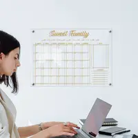 Reusable Acrylic Dry Erase Calendar Monthly Calendar Whiteboard Study Wall Weekly Planner Schedule Itinerary Note Board Supplies 4
